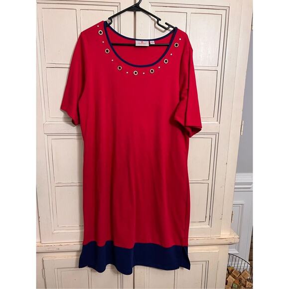 Quacker Factory size large casual comfortable dress - Picture 1 of 3
